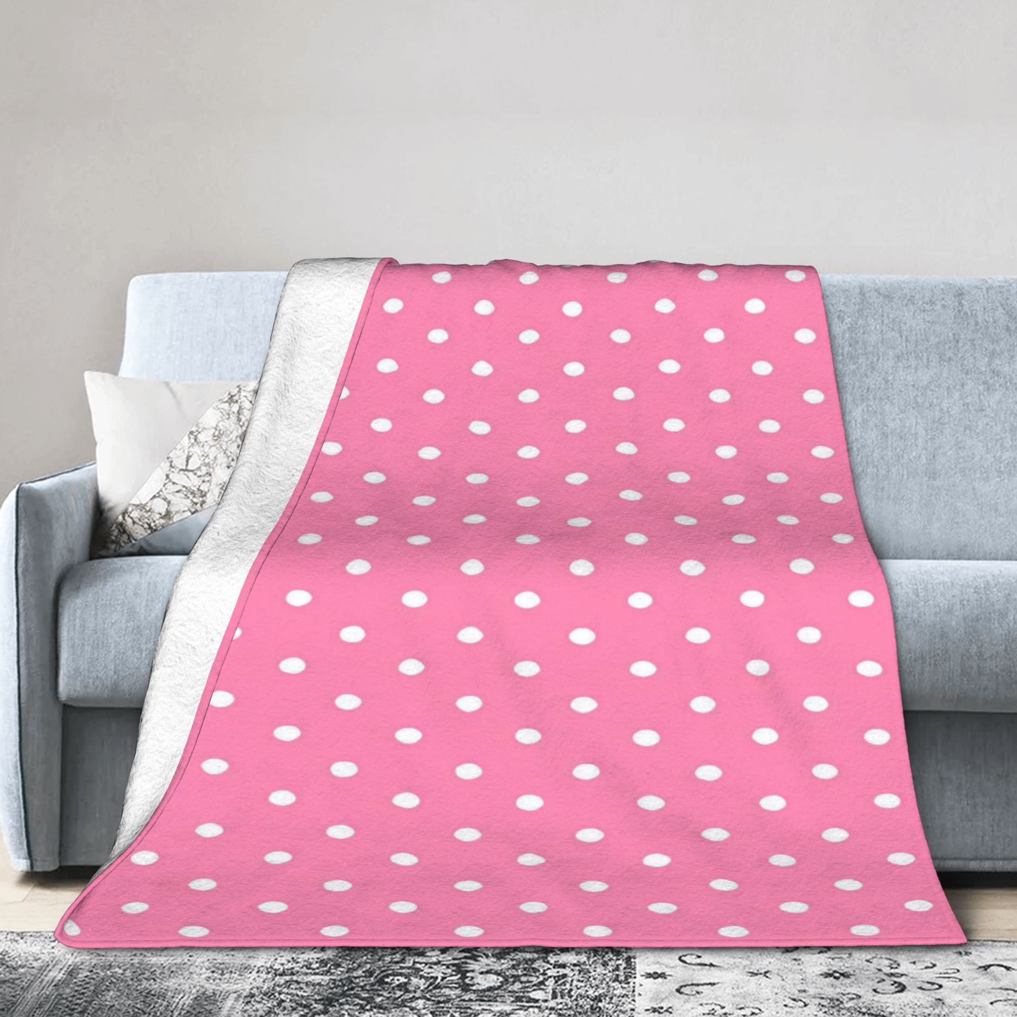 Home Office Trend - Pink Strawberry Solid Print Blankets Quality