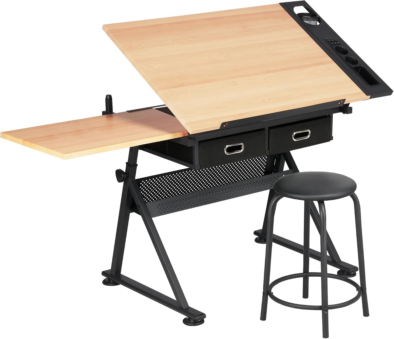 Home Office Desk - Adjustable Drafting Table Art Desk With