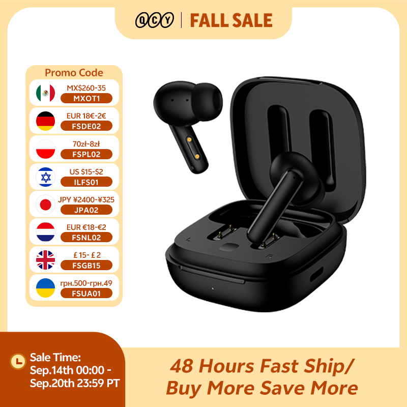 Home Office Headset - QCY T13 ANC Wireless Earphones Bluetooth