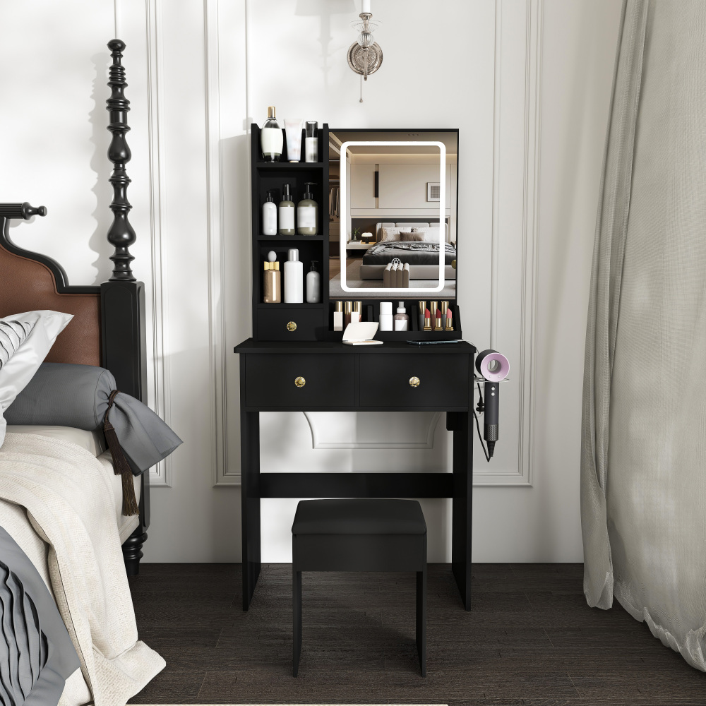 Desk Drawer Small - Orraves Modern Small Vanity Desk, Featuring