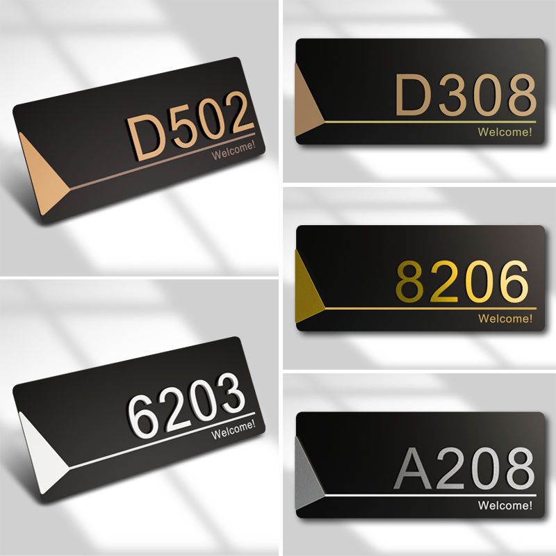 Address Home Office - Acrylic Modern Door Plate Shop Sign