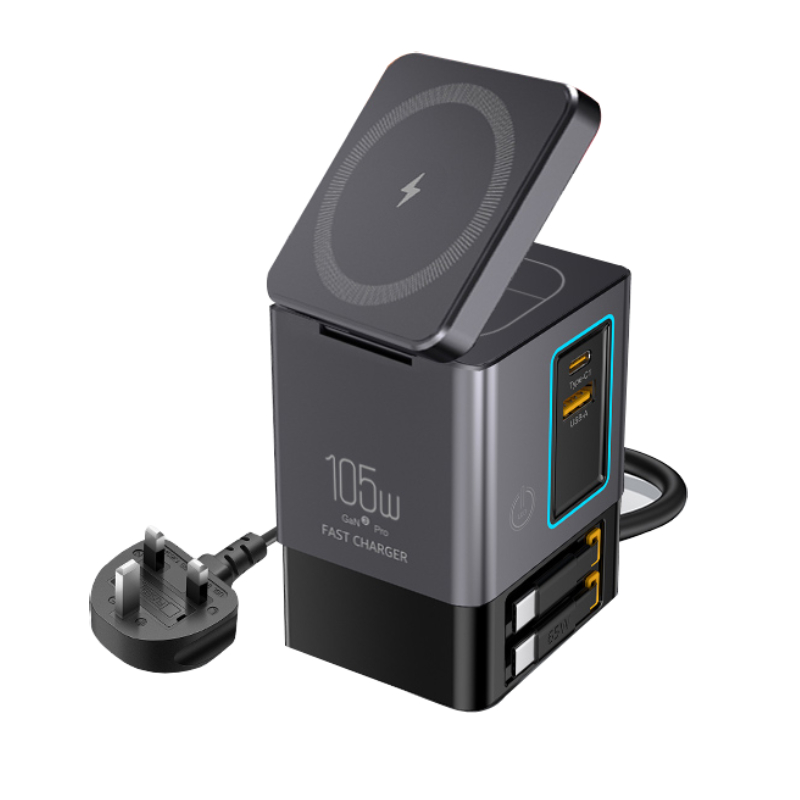 GaN 6 in 1 105W Magnetic Wirel - Desk Charging Station review and price