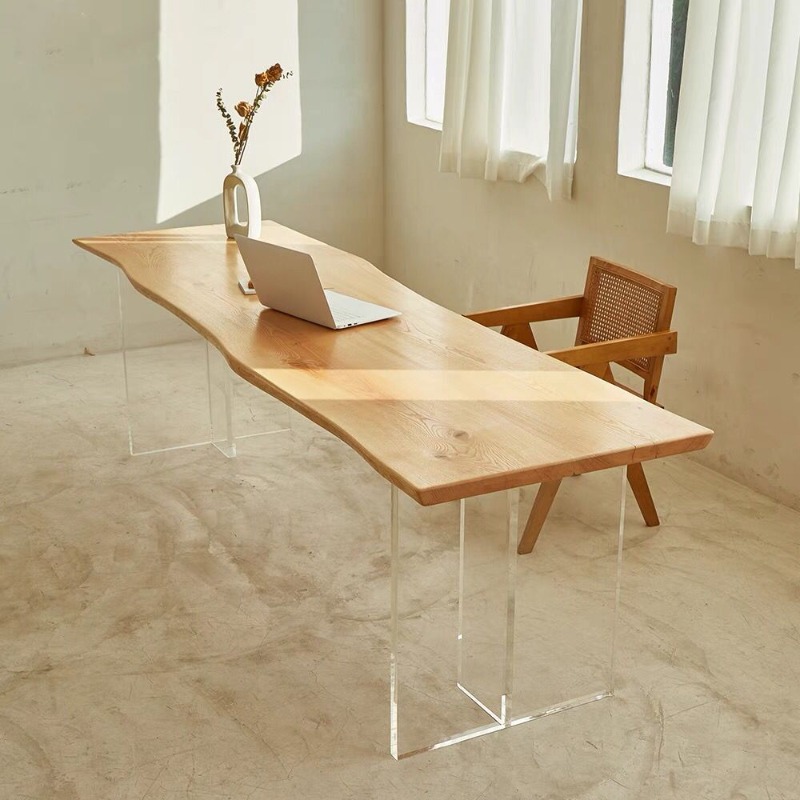 Nordic Solid Wood Acrylic Floa - Home Office Desk review and price