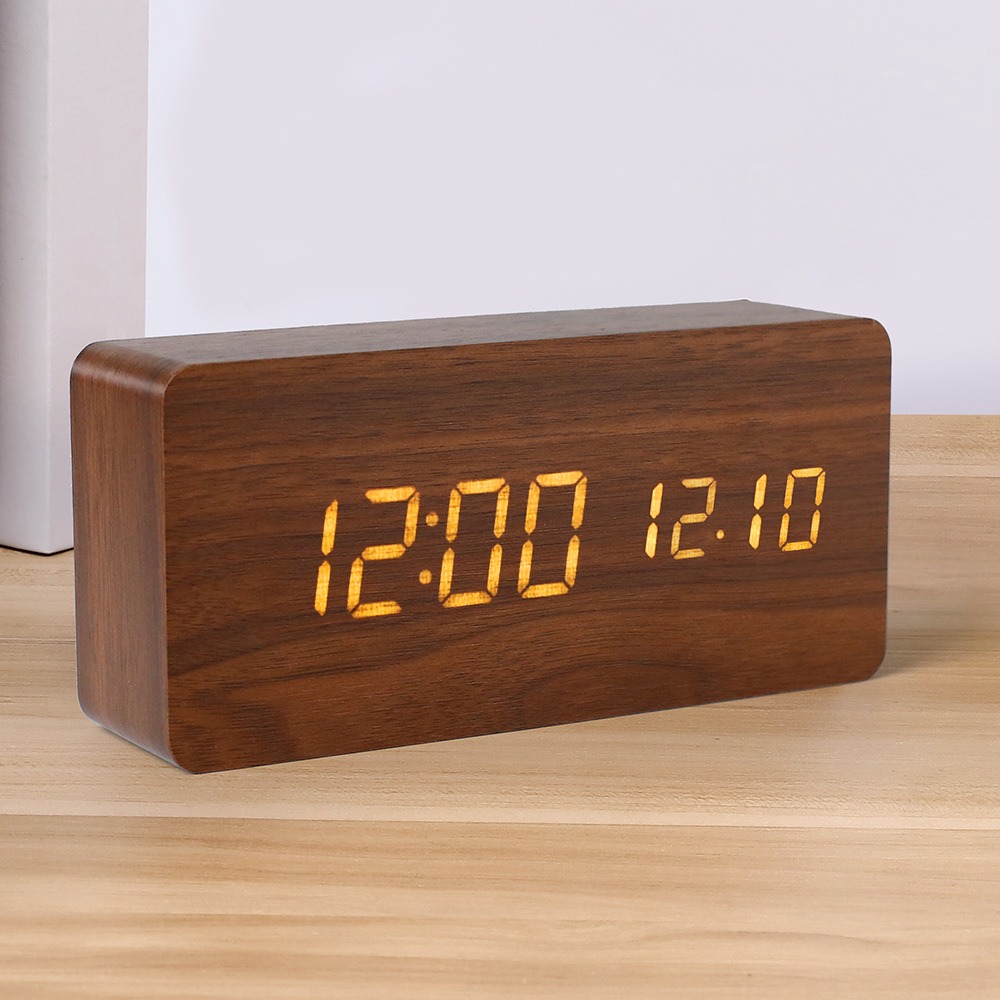 Wooden Digital Alarm Clock,LED - Led Desk Clock review and price