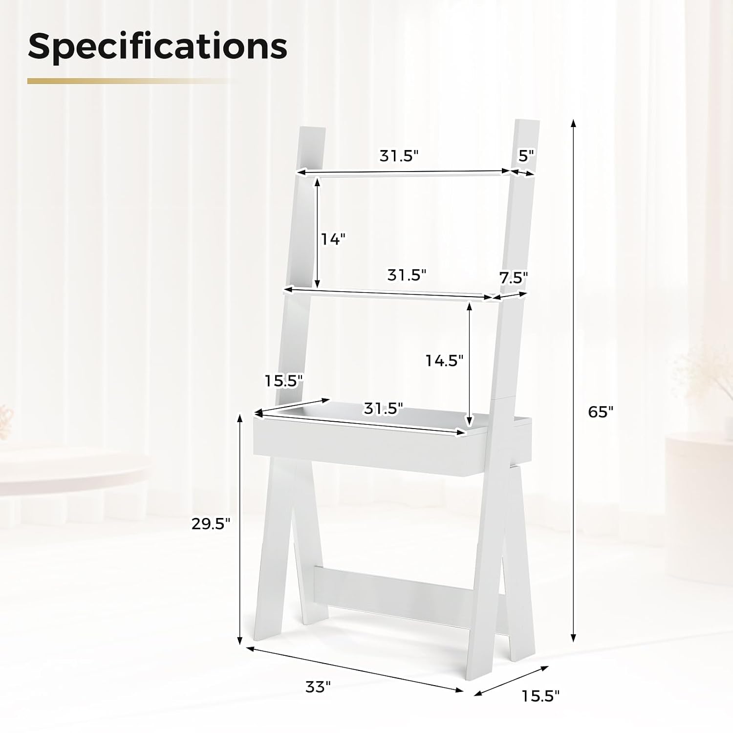 Ladder Desk with Countertop Dr - Desk Drawer Small review and price