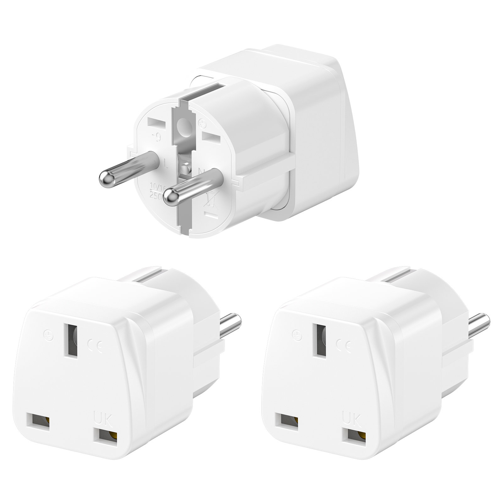 3PCS UK to EU Plug Adapter Eur - Home Office Uk review and price