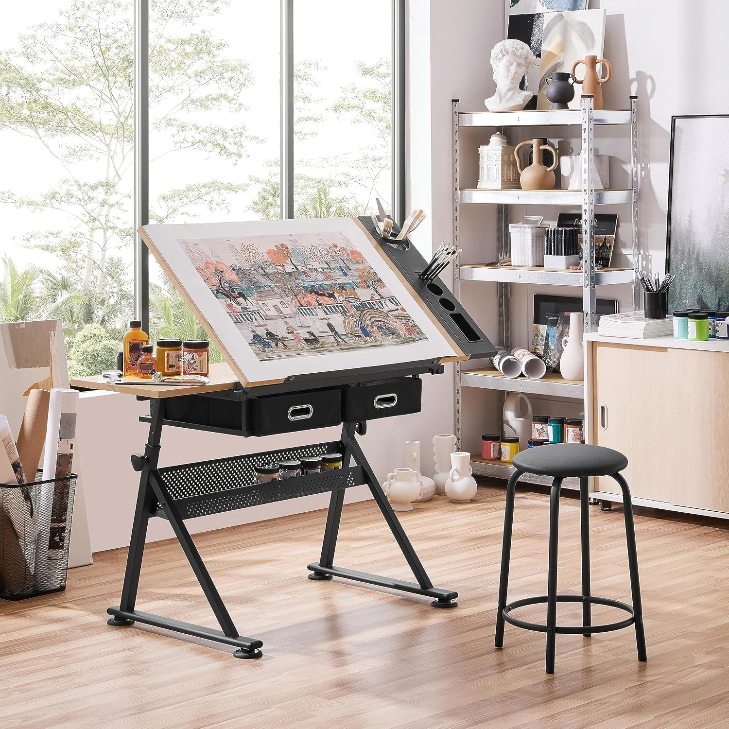 Adjustable Drafting Table Art  - Home Office Desk review and price