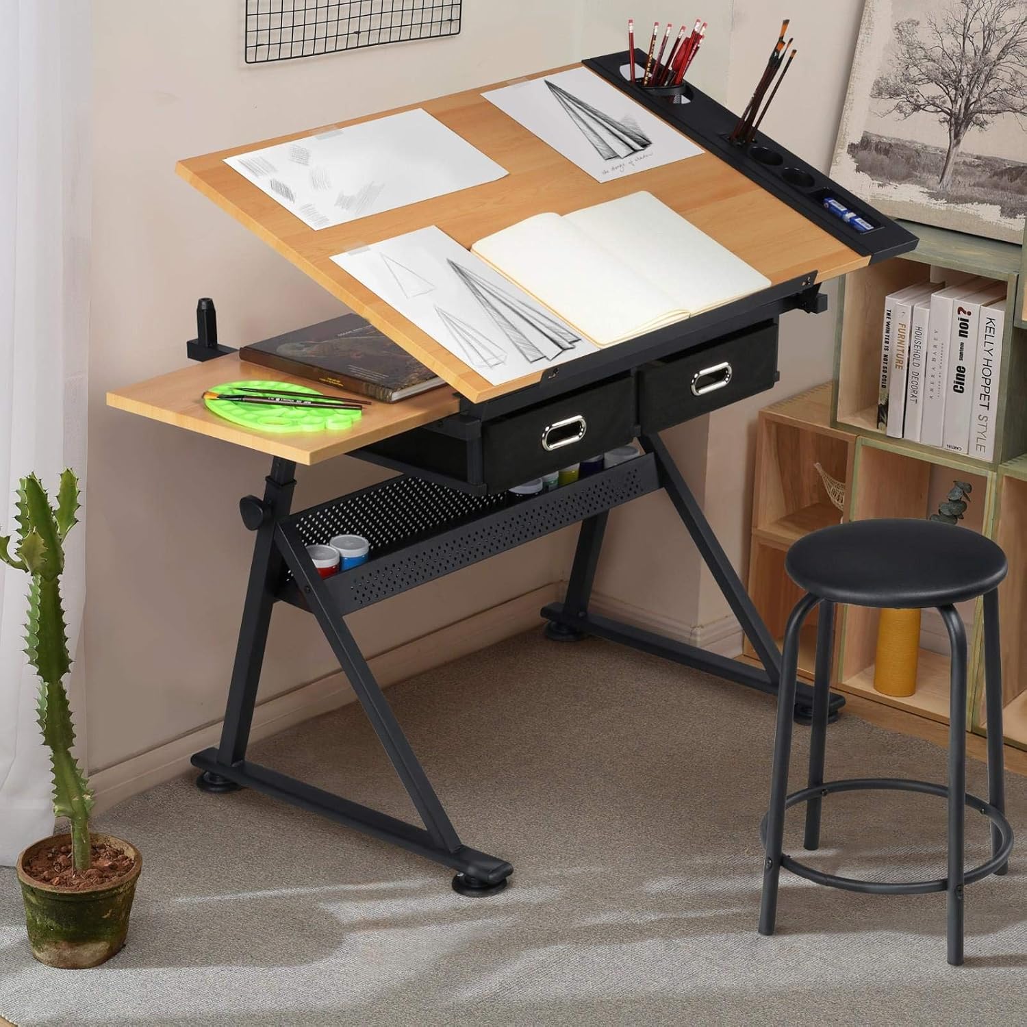 Adjustable Drafting Table Art  - Home Office Desk review and price