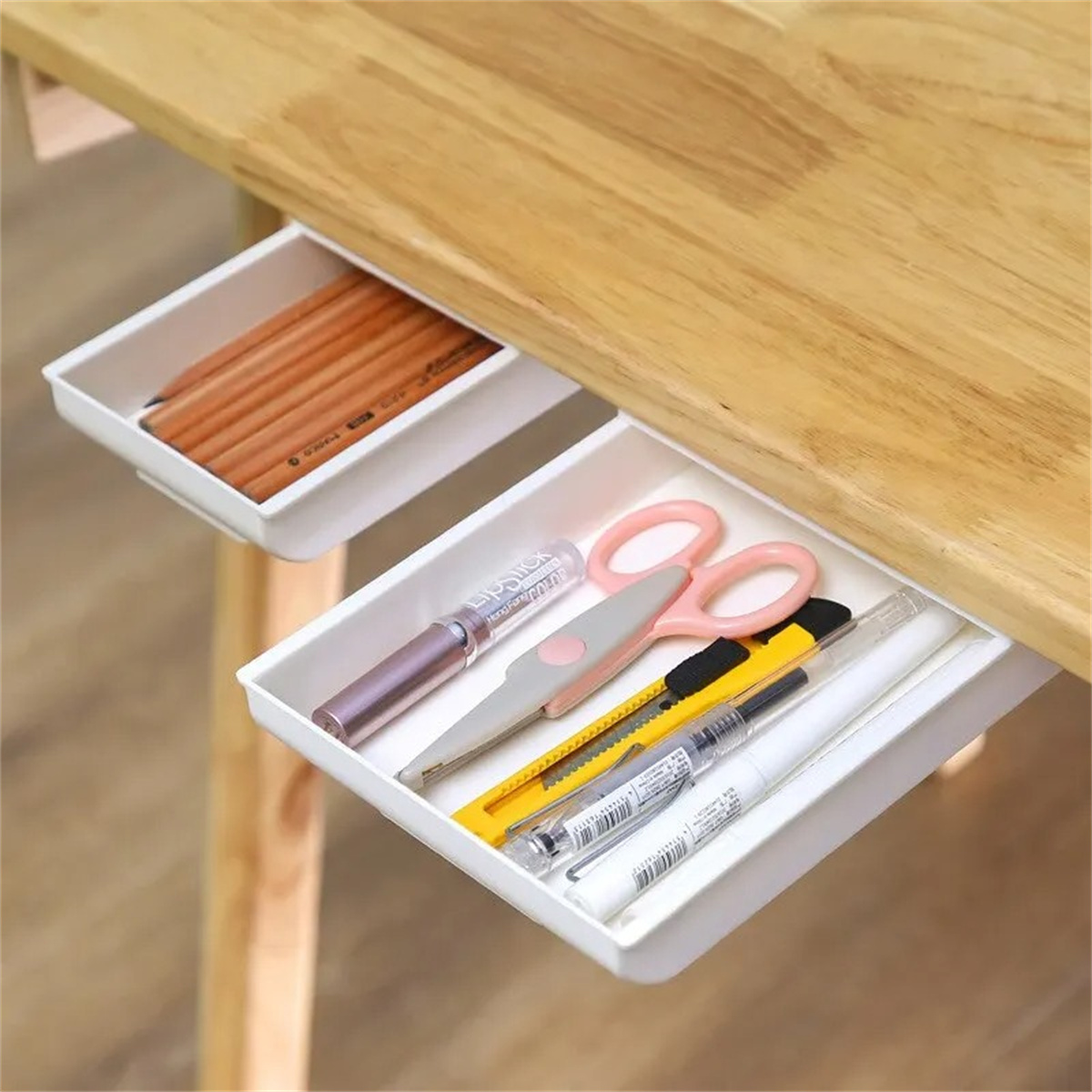 1pc White SelfAdhesive Storage - Desk Drawer Small review and price