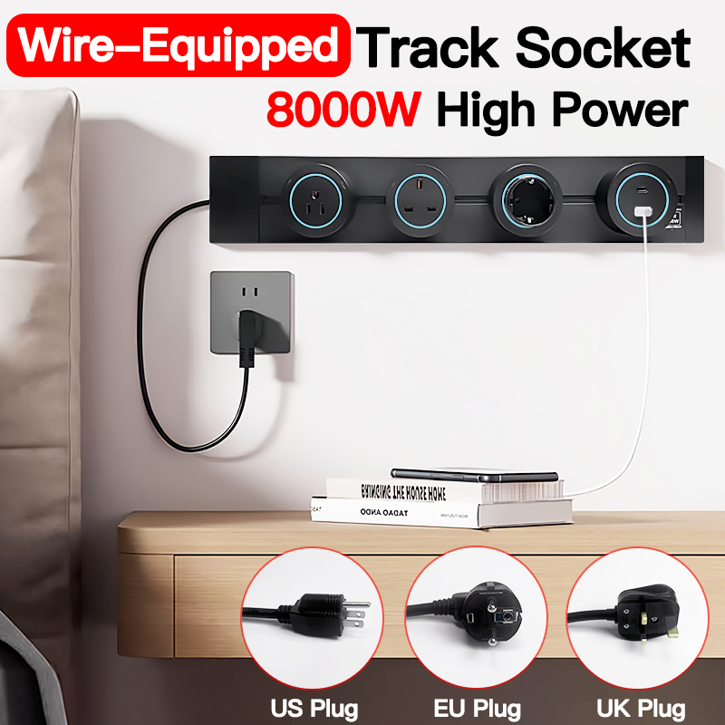 Grey Black Wall Power Track So - Home Office Uk review and price