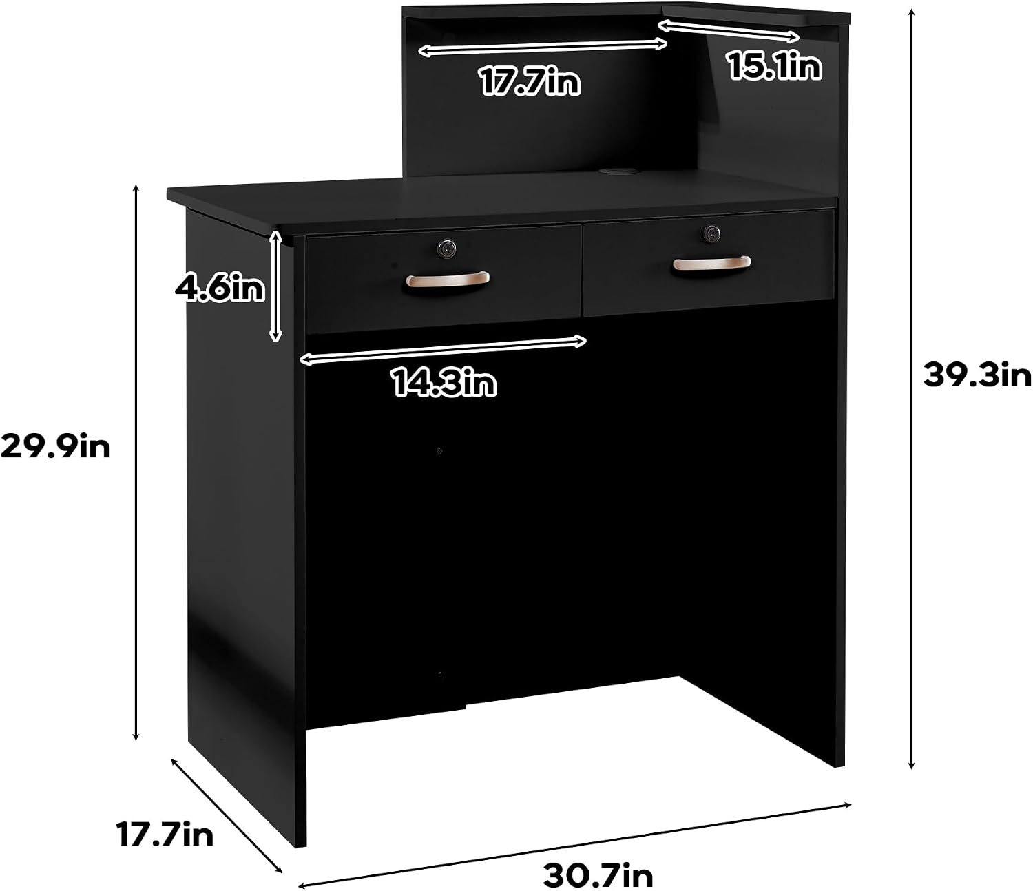 Small Reception Desk with Coun - Desk Drawer Small review and price
