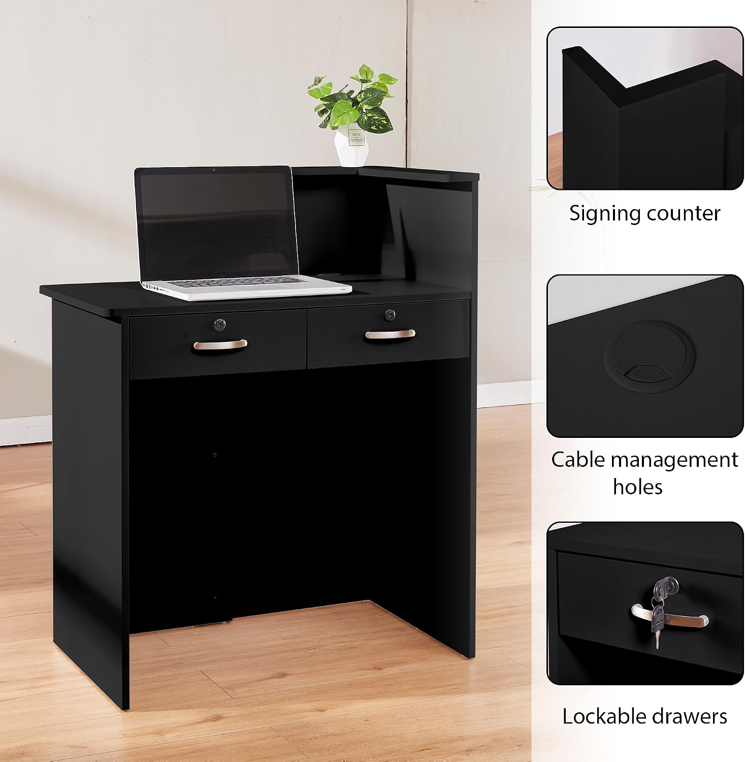 Small Reception Desk with Coun - Desk Drawer Small review and price