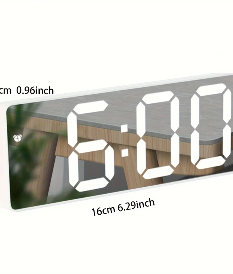 1pc Luminous Mirror Clock Dorm - Led Desk Clock review and price