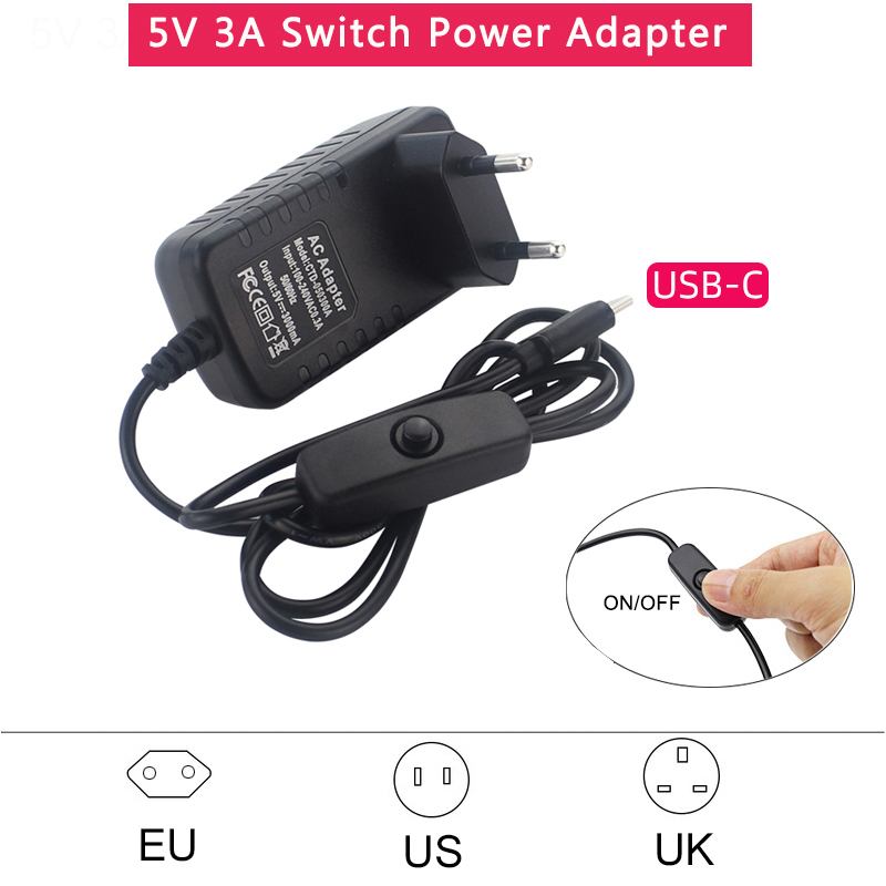 5V 3A Power Supply with ON/OFF - Home Office Uk review and price