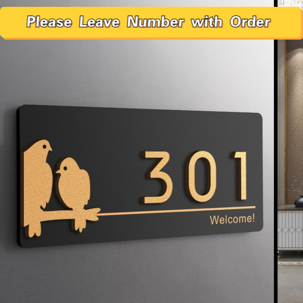 Acrylic Modern Door Plates Sho - Address Home Office review and price