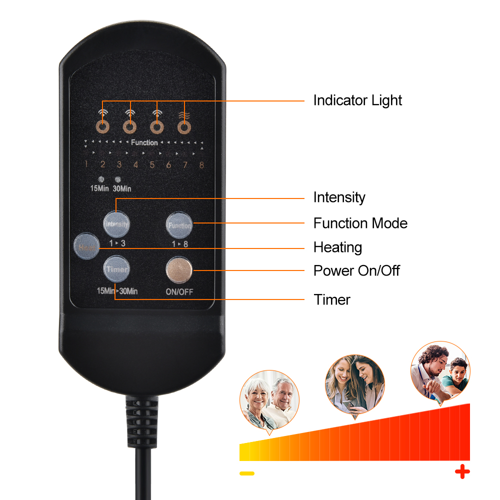 Electric Heating Vibrating Mas - Mesh Back Cushion review and price