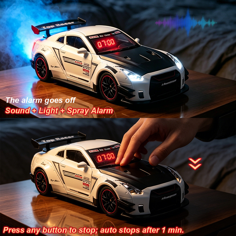 Hypercar LED Alarm Clock, Rech - Led Desk Clock review and price
