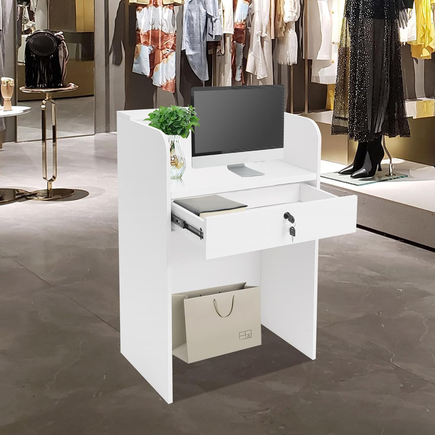 Small Reception Desk with Coun - Desk Drawer Small review and price