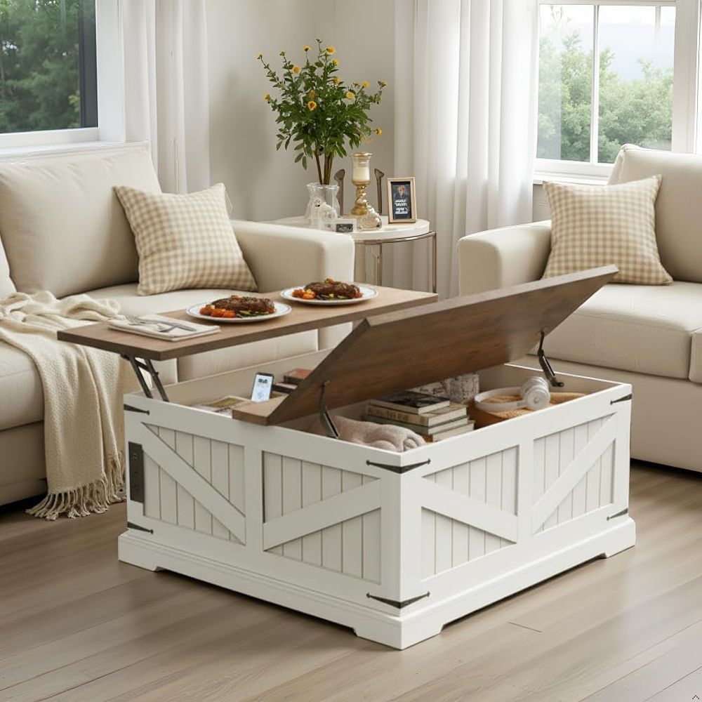 36 Lit Top Coffee Table with S - Desk Charging Station review and price