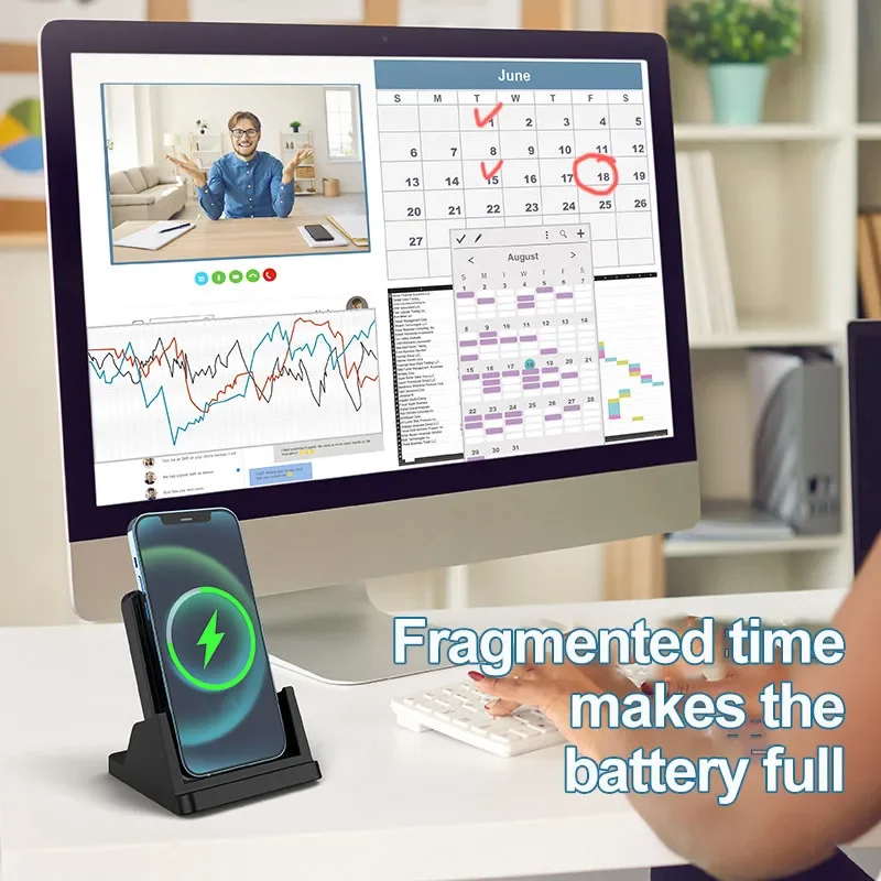 Wireless Charger Pad Stand Des - Desk Charging Station review and price