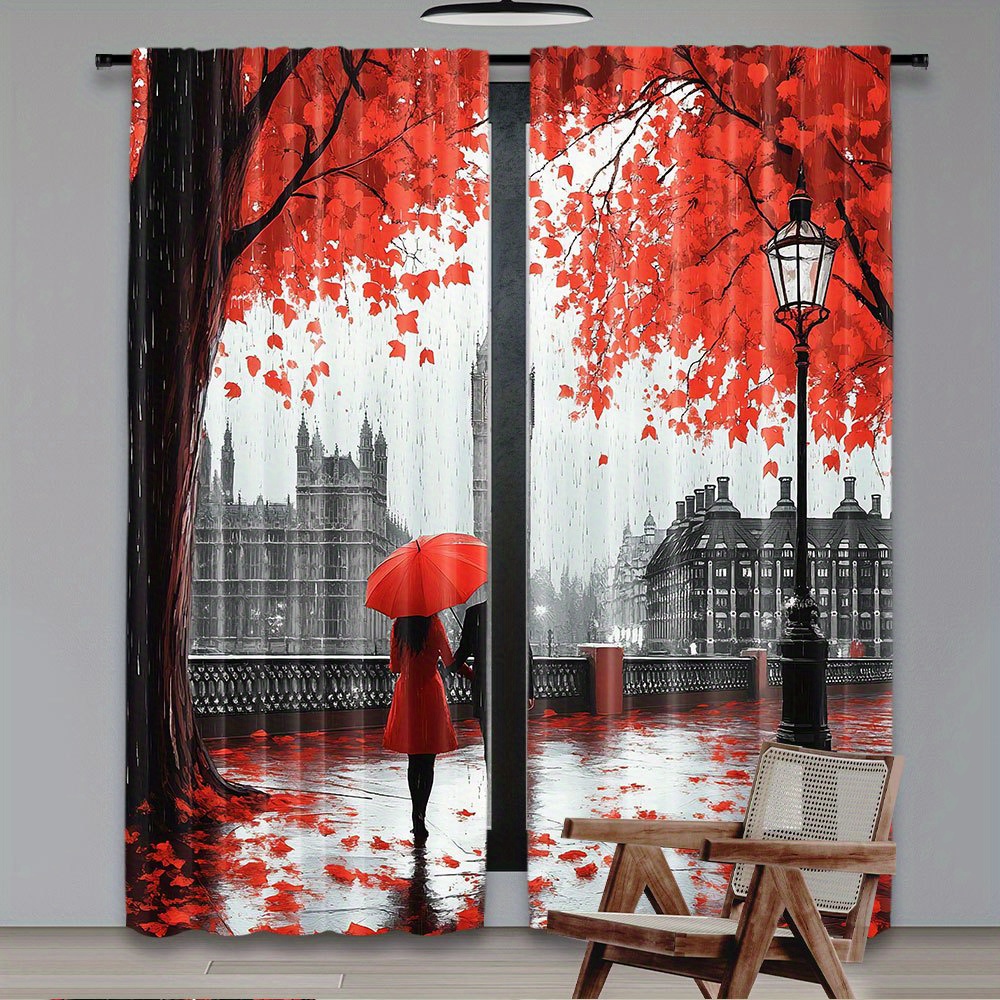 Romantic Autumn Red Leaves Cur - Home Office Of London review and price