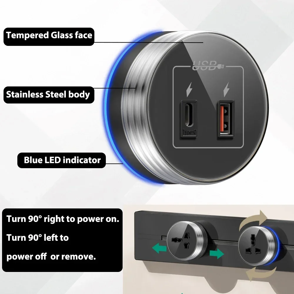 Wall Power Track Socket with S - Home Office Uk review and price